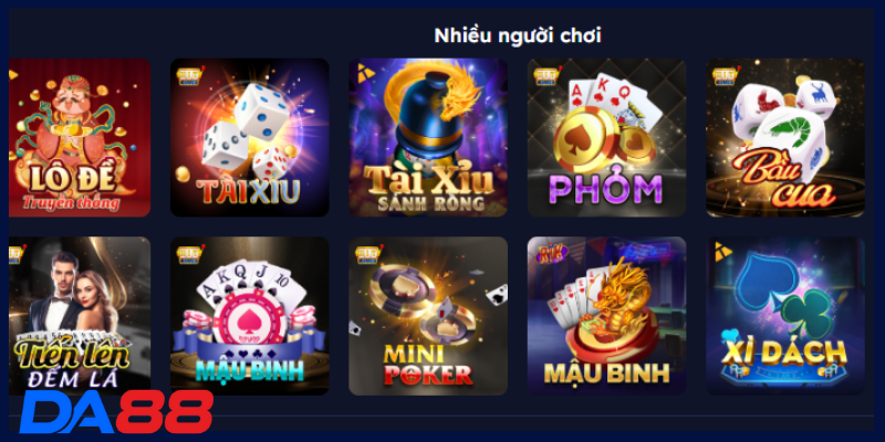 Kho game tại DA88 đảm bảo chất lượng tốt nhất