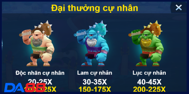 Tỷ lệ thưởng ngất ngưởng trong Boom Legend